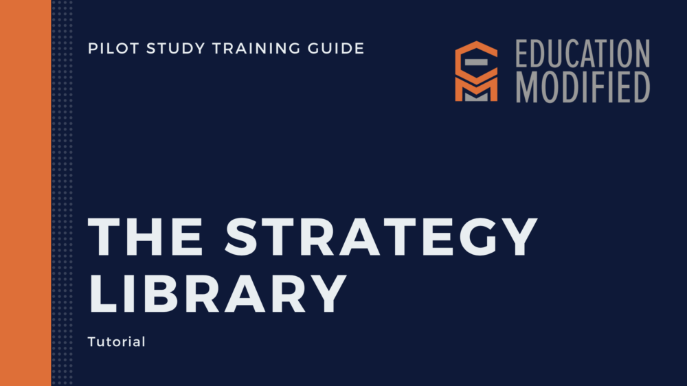 Strategy Library Training Guide